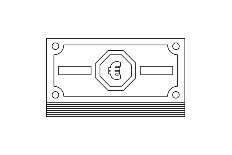 euro-cash-icon-outline-style