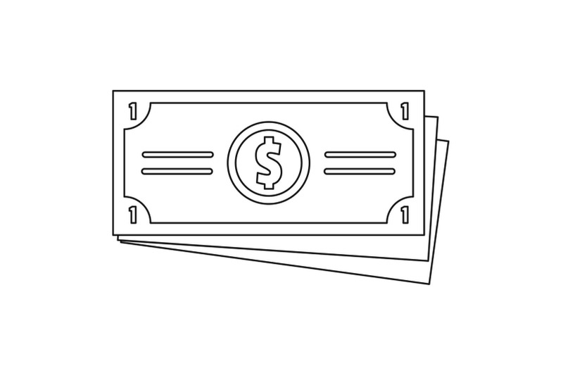 dollar-cash-icon-outline-style