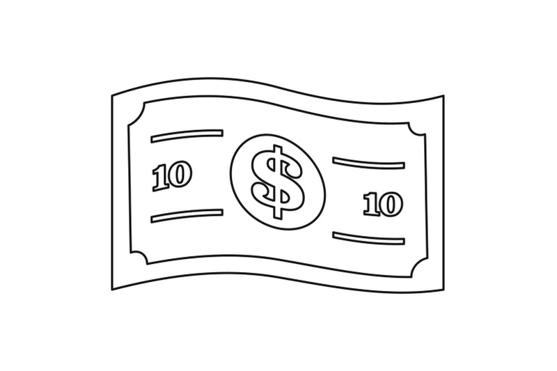 dollar-bill-icon-outline-style