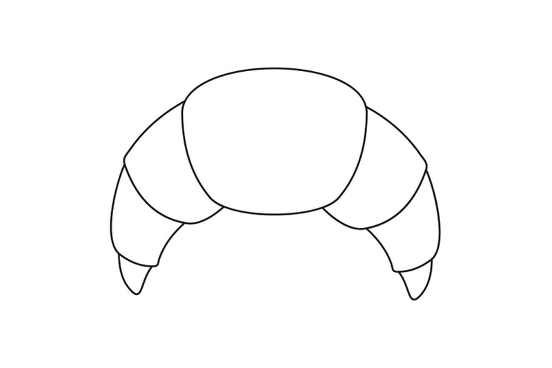 croissant-icon-outline-style