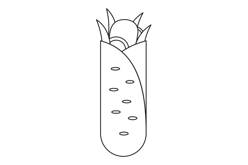 shaurma-icon-outline-style