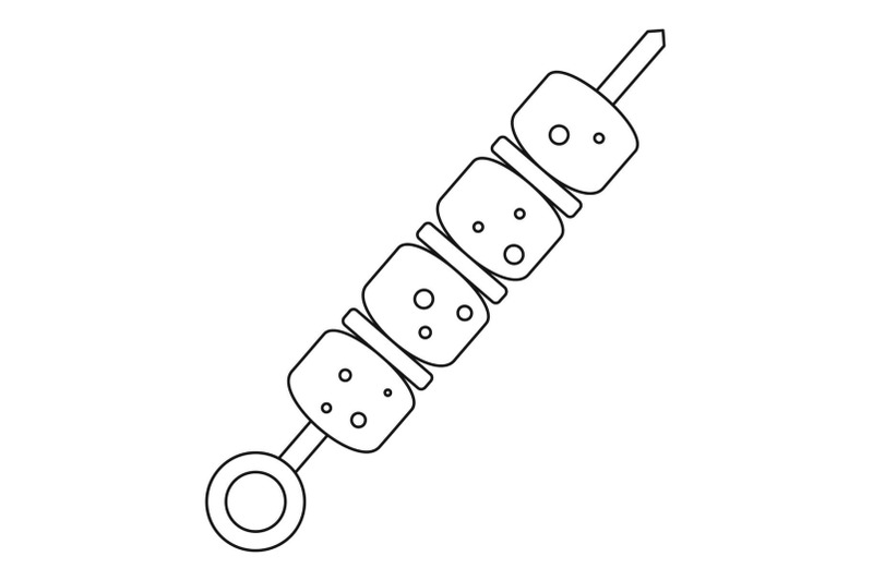fried-meat-icon-outline-style