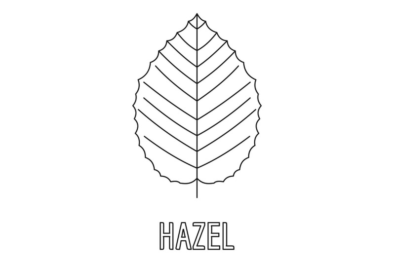 hazel-leaf-icon-outline-style