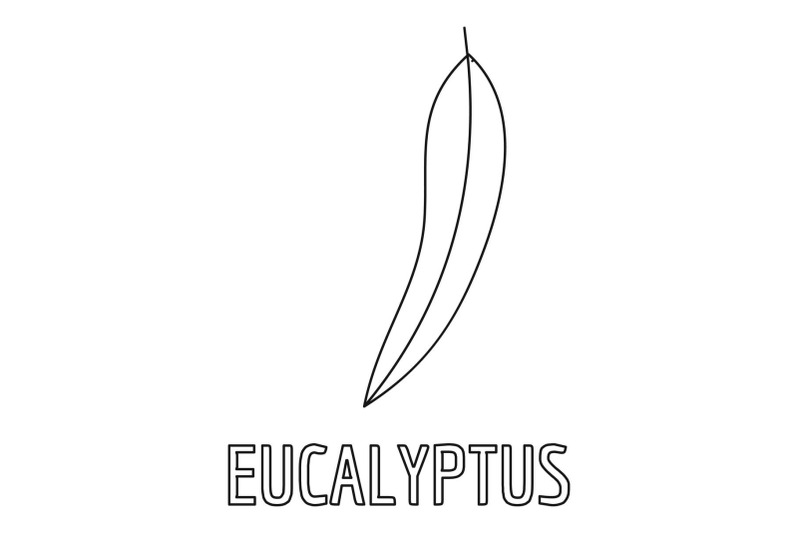 eucalyptus-leaf-icon-outline-style