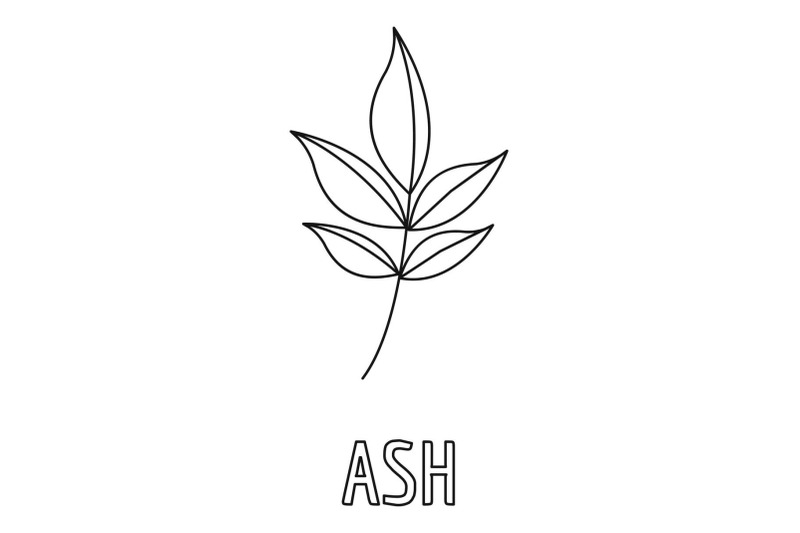 ash-leaf-icon-outline-style