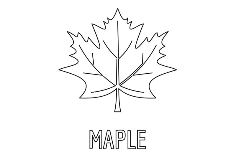 maple-leaf-icon-outline-style