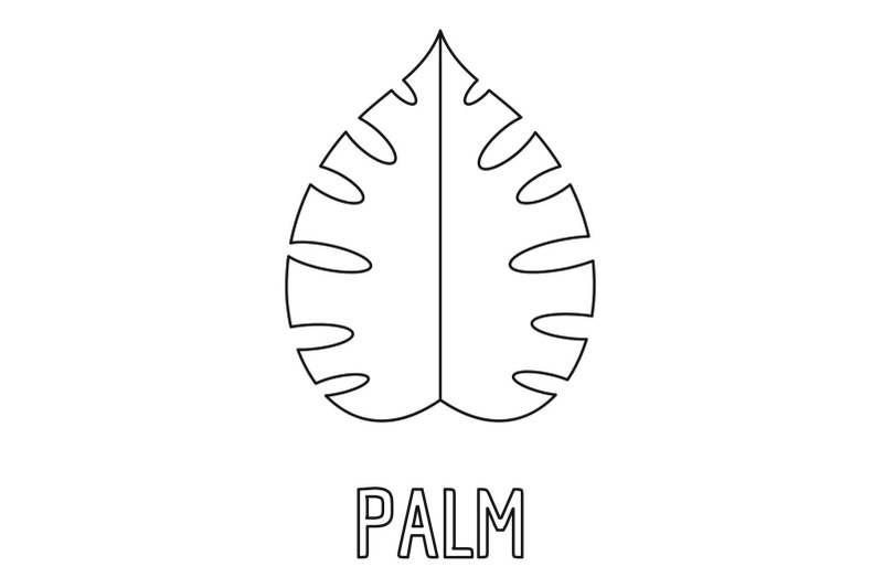 palm-leaf-icon-outline-style