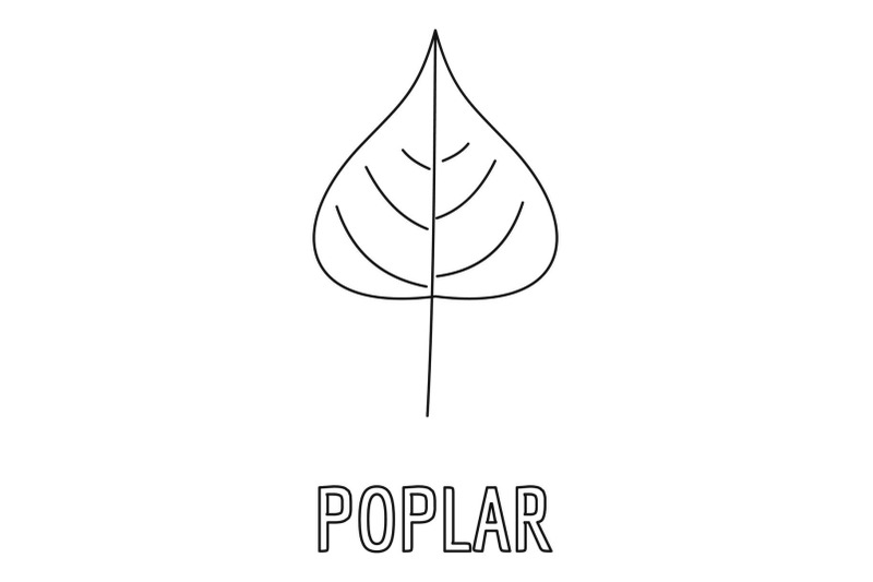 poplar-leaf-icon-outline-style