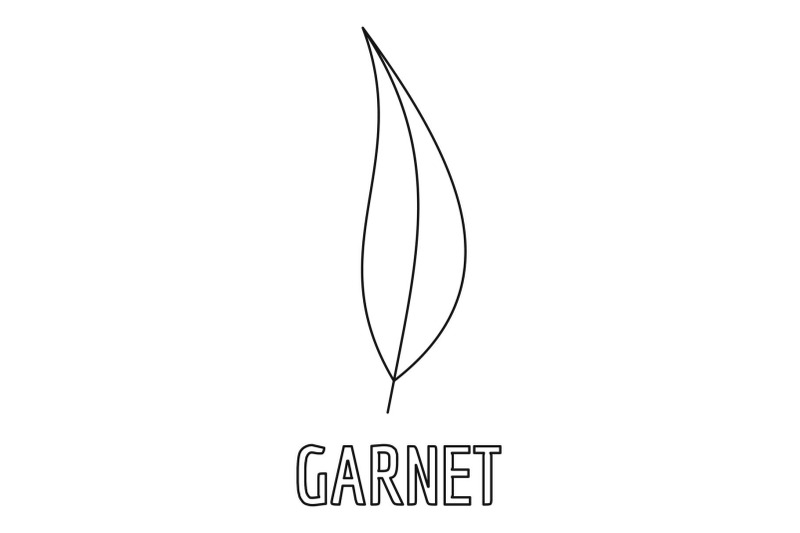 garnet-leaf-icon-outline-style