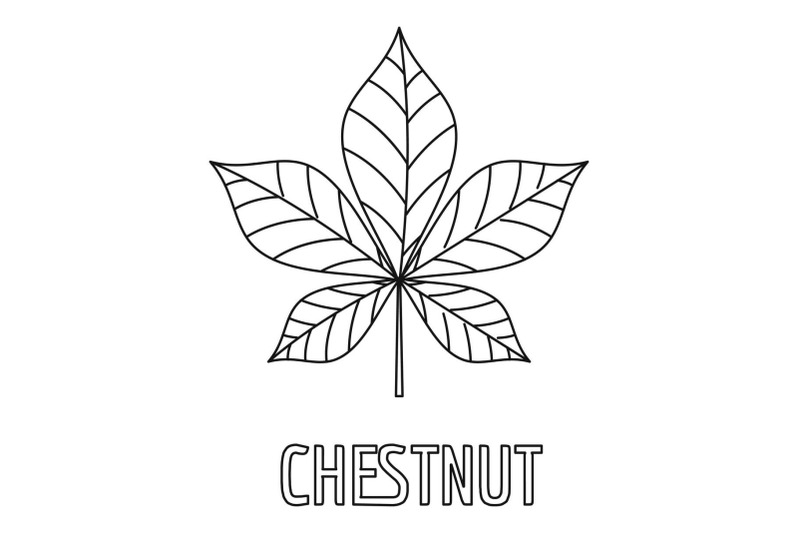 chestnut-leaf-icon-outline-style