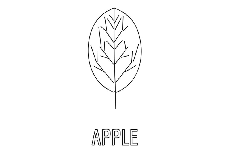 apple-leaf-icon-outline-style