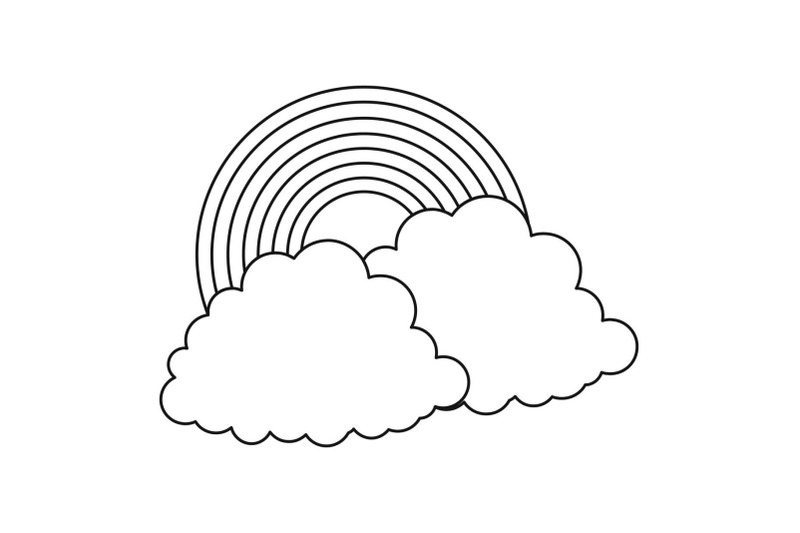 rainbow-icon-outline-style