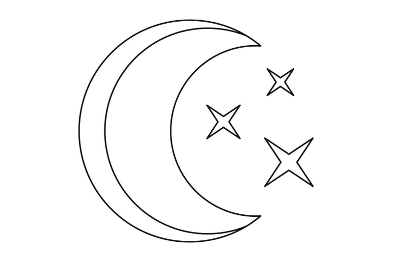 moon-icon-outline-style