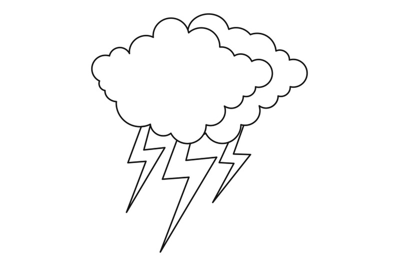 lightning-icon-outline-style