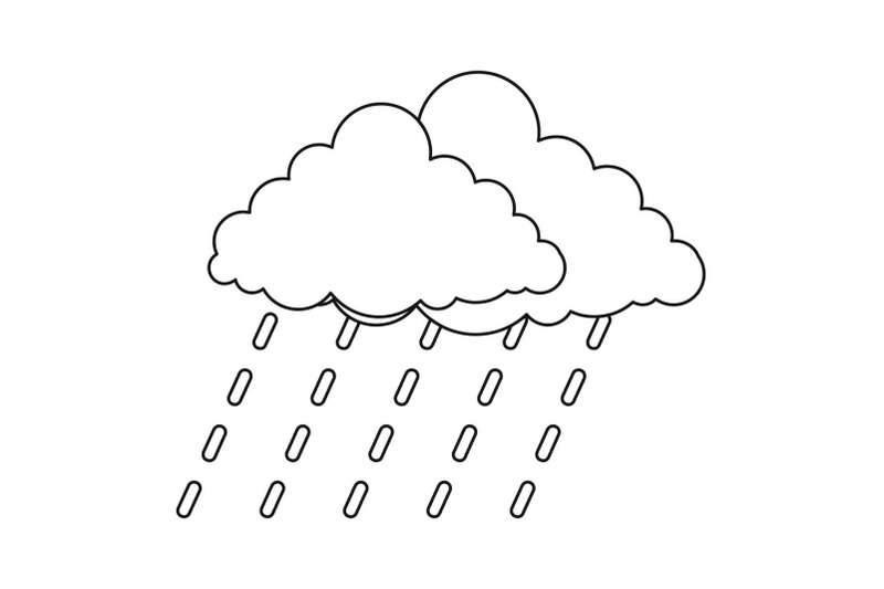 cloudburst-icon-outline-style