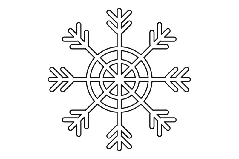 snowflake-icon-outline-style