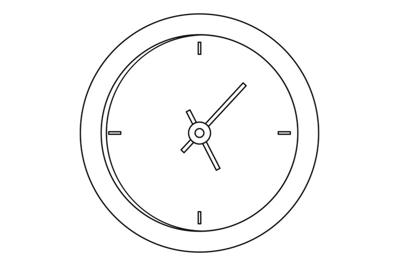 hanging-clock-icon-outline-style