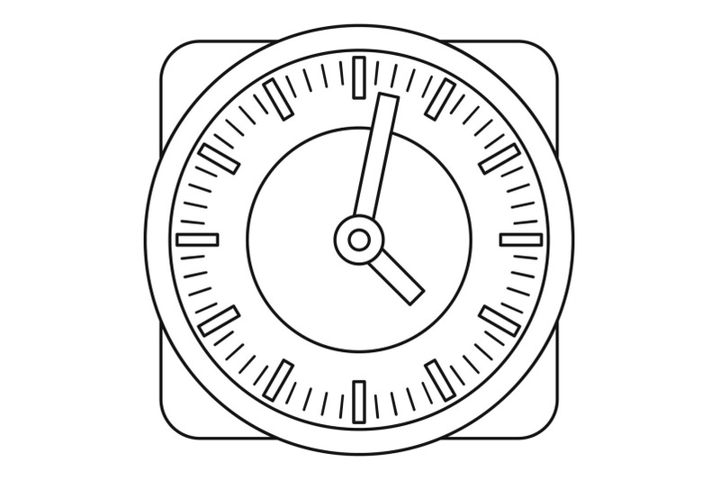 wall-clock-icon-outline-style