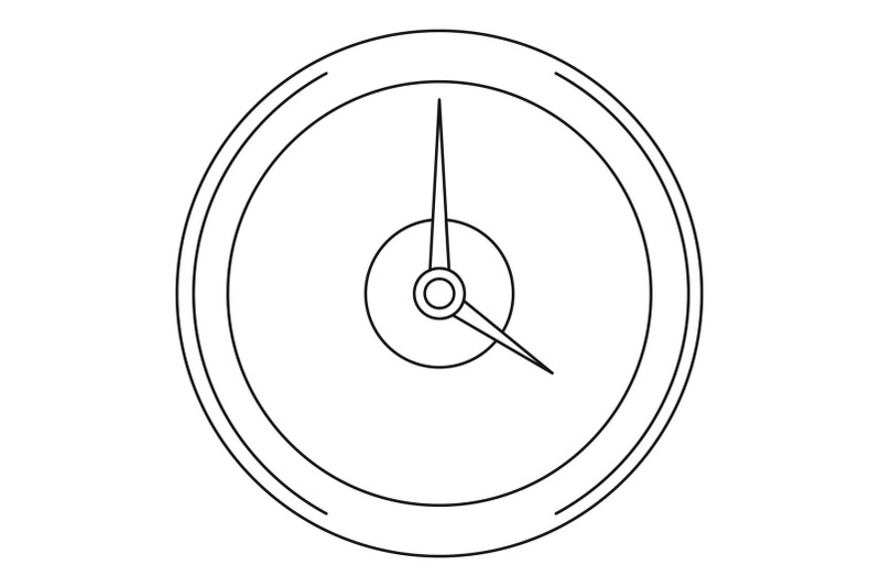 fast-clock-icon-outline-style