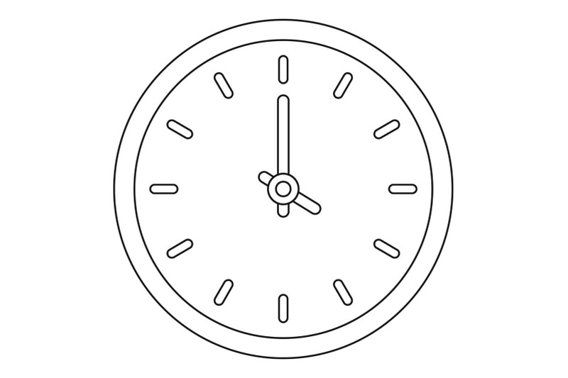 house-clock-icon-outline-style