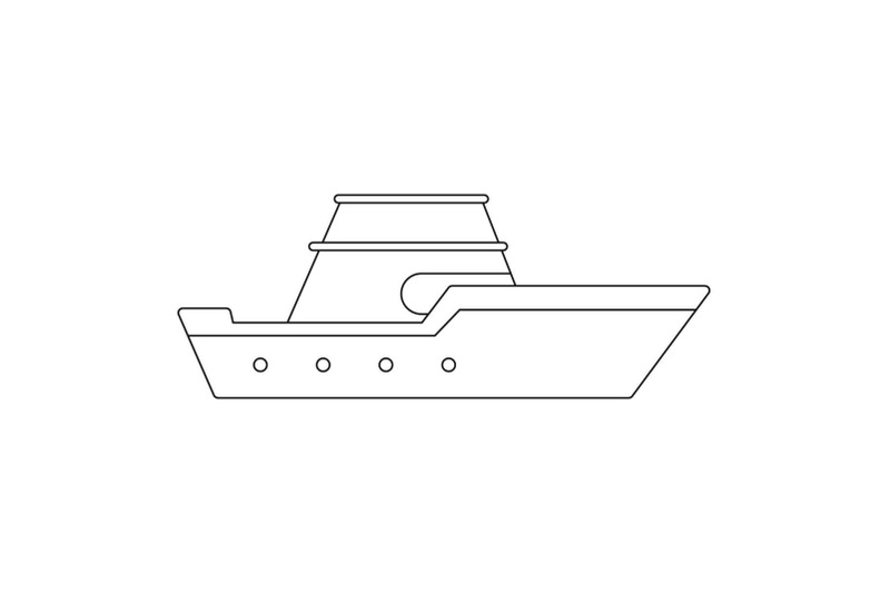powerboat-icon-outline-style