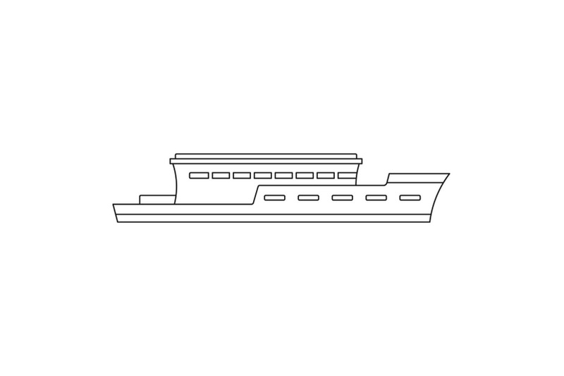 big-boat-icon-outline-style