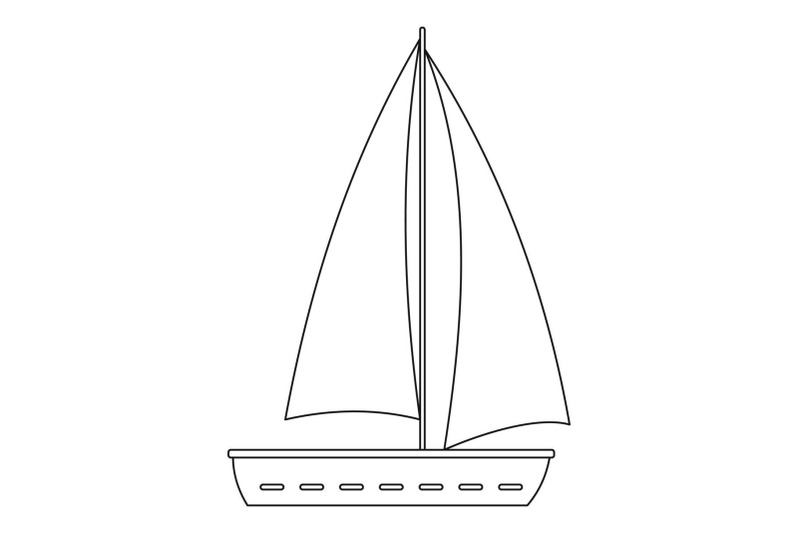 travel-yacht-icon-outline-style