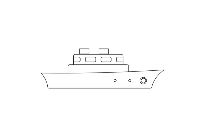 longboat-icon-outline-style