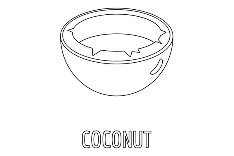 coconut-icon-outline-style