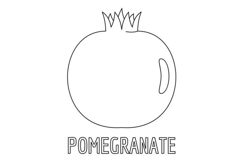 pomegranate-icon-outline-style