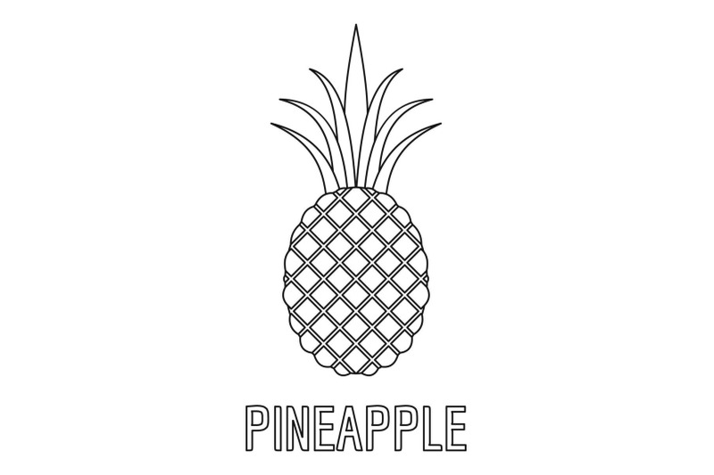 pineapple-icon-outline-style