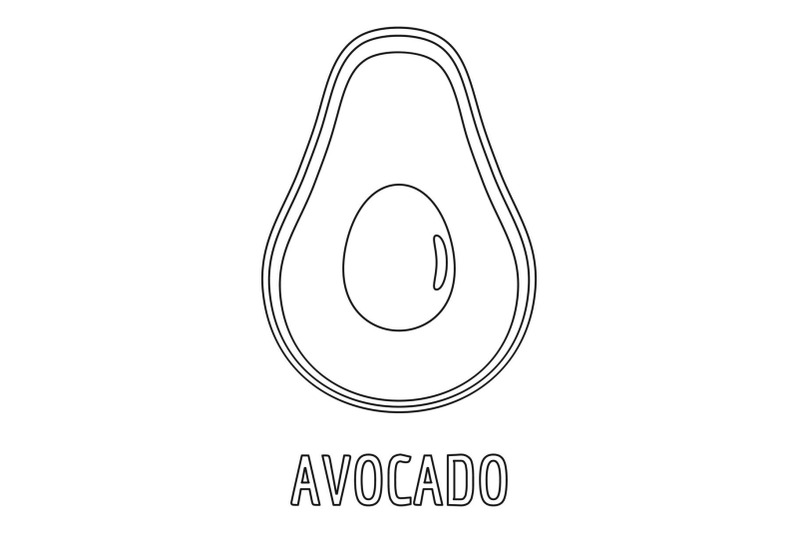 avocado-icon-outline-style