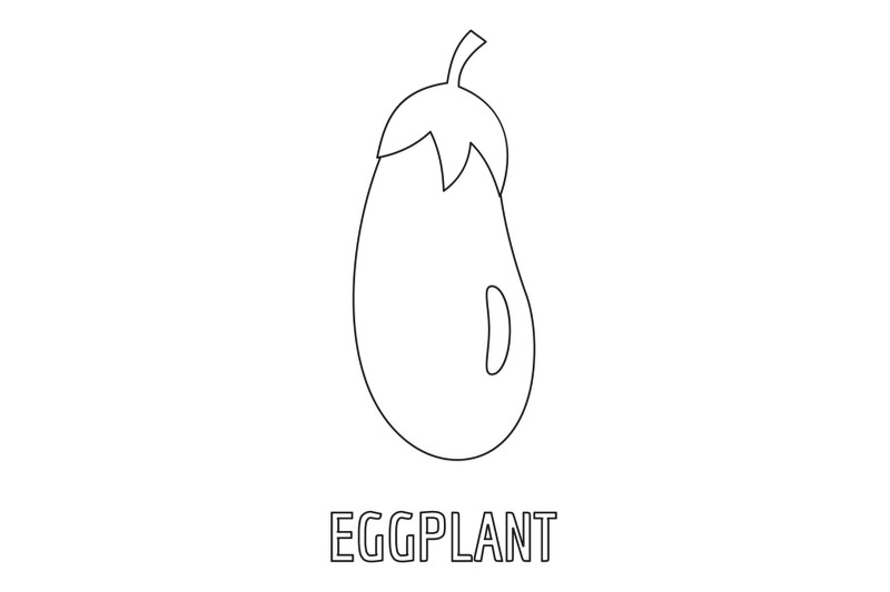 eggplant-icon-outline-style