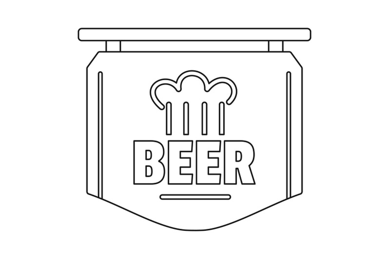 label-of-beer-icon-outline-style