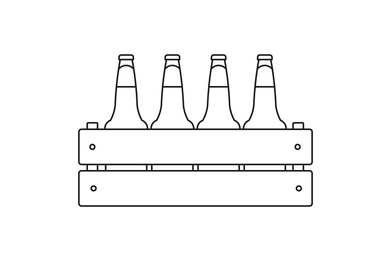 beer-crate-icon-outline-style