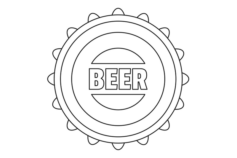 beer-cap-icon-outline-style