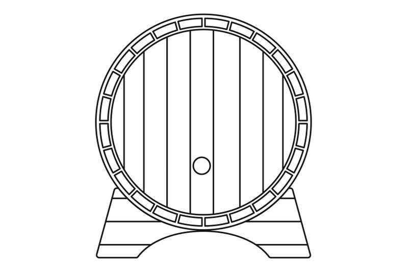 beer-barrel-icon-outline-style