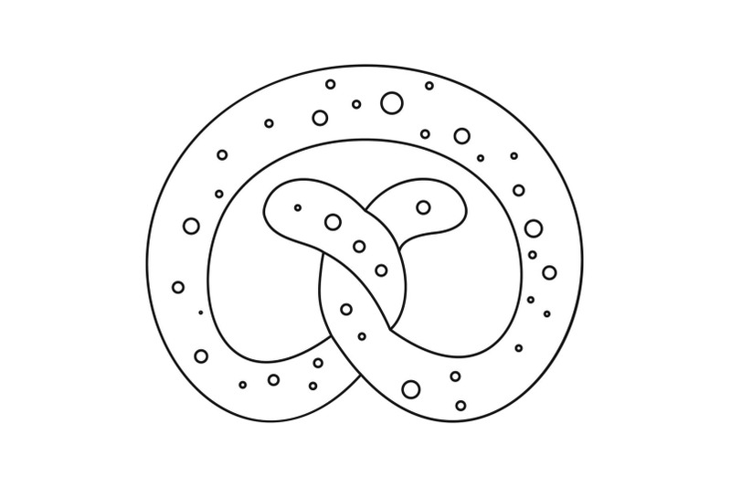 pretzel-icon-outline-style
