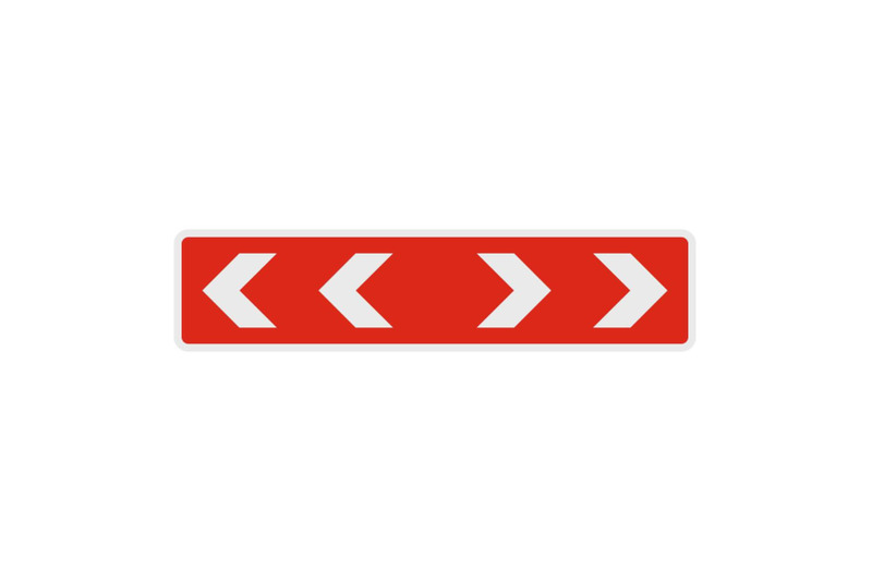 detour-of-obstacle-on-the-left-icon-flat-style