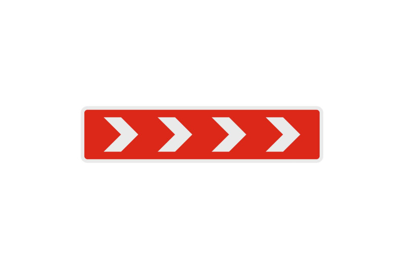 detour-on-the-right-side-icon-flat-style