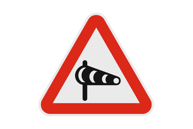 side-wind-icon-flat-style