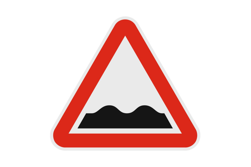rough-road-icon-flat-style