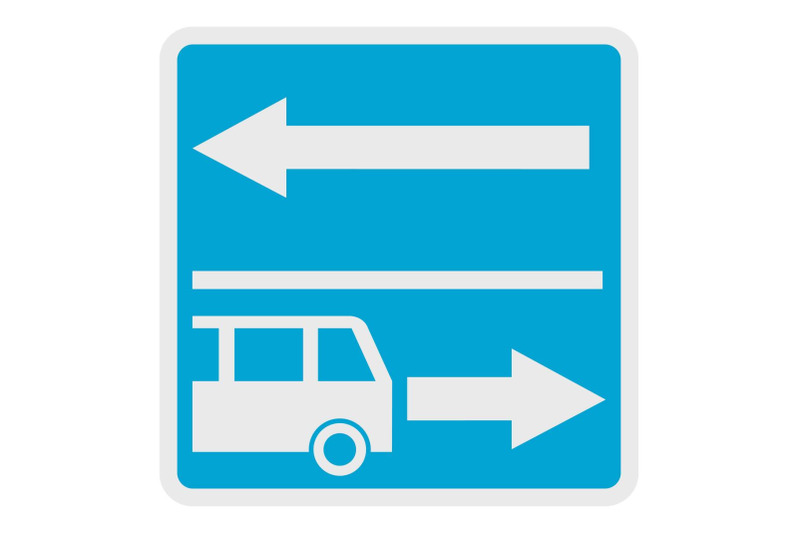 road-for-route-vehicle-icon-flat-style