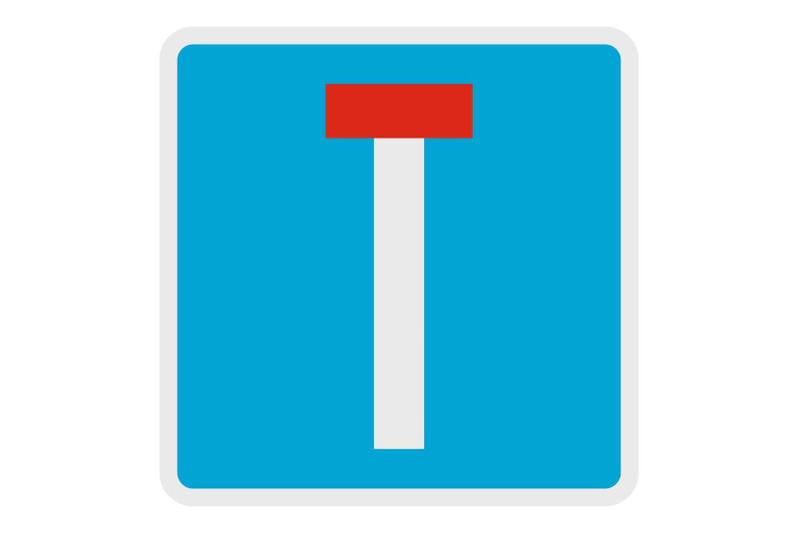 road-deadlock-icon-flat-style