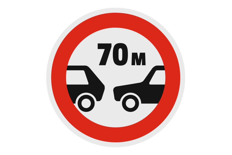 safe-distance-icon-flat-style