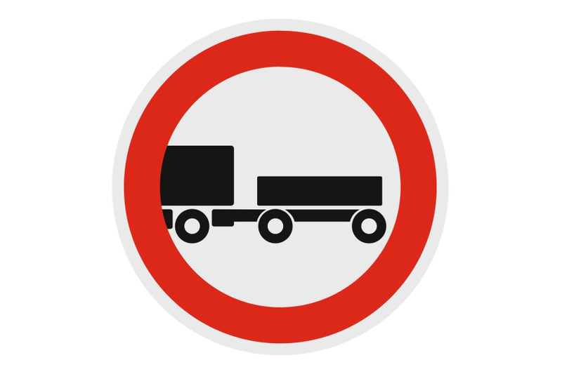 trailer-is-forbidden-icon-flat-style