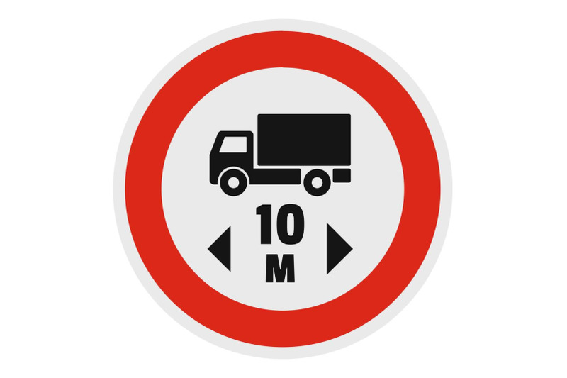 length-restriction-icon-flat-style