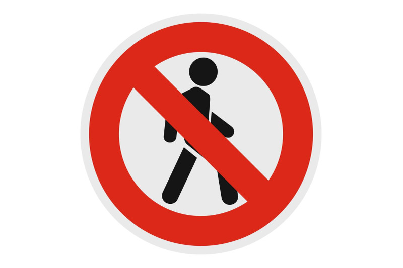 no-pedestrian-icon-flat-style