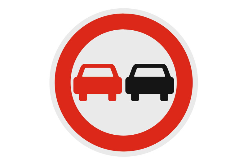 no-overtaking-icon-flat-style