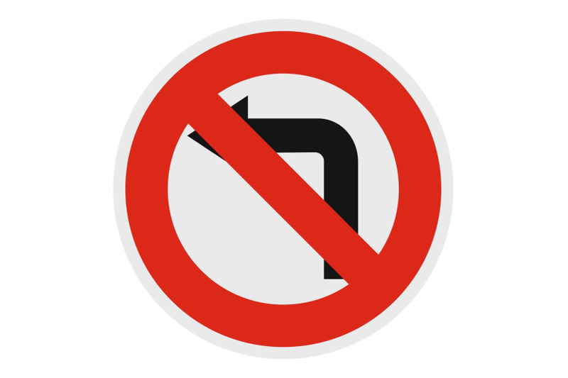 turn-is-prohibited-icon-flat-style